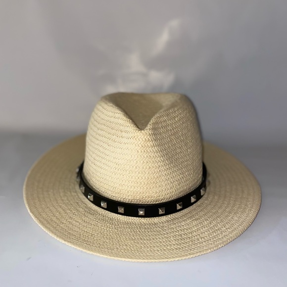 ALLSAINTS Paige Studded Light Woven Straw Fedora - Picture 14 of 16